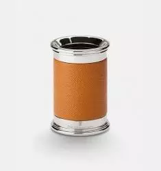 Pot à crayons de finition cuir grainé cognac graf-von-faber-castell-accessoire-118521